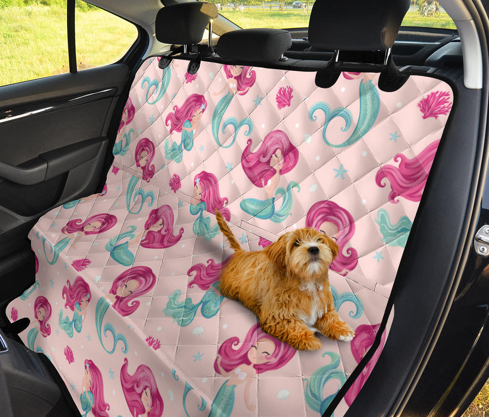 Cute Little Mermaid Pattern Dog Car Seat Covers