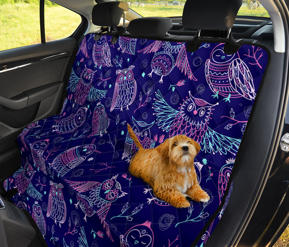 Cute Owls Pattern Boho Style Ornament Dog Car Seat Covers