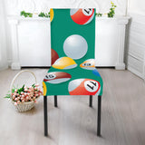 Billiard Ball Pattern Print Design 01 Dining Chair Slipcover
