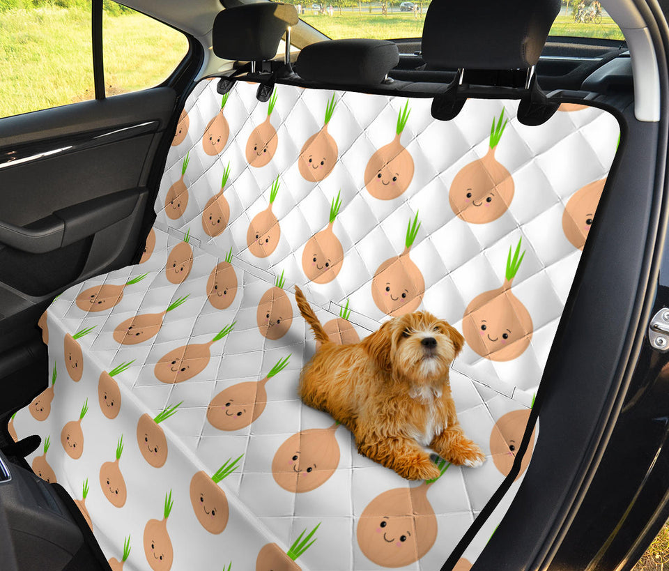 Cute Onions Smiling Faces Dog Car Seat Covers