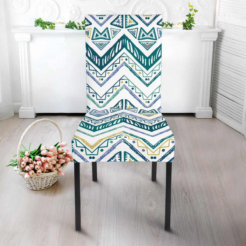 Zigzag  Chevron Paint Design Pattern Dining Chair Slipcover