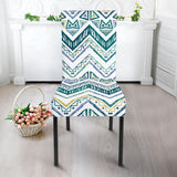 Zigzag  Chevron Paint Design Pattern Dining Chair Slipcover