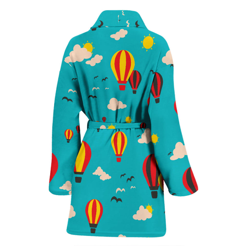 Hot Air Balloon Sky Pattern Women'S Bathrobe