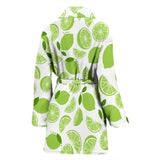 Lime Design Pattern Women'S Bathrobe