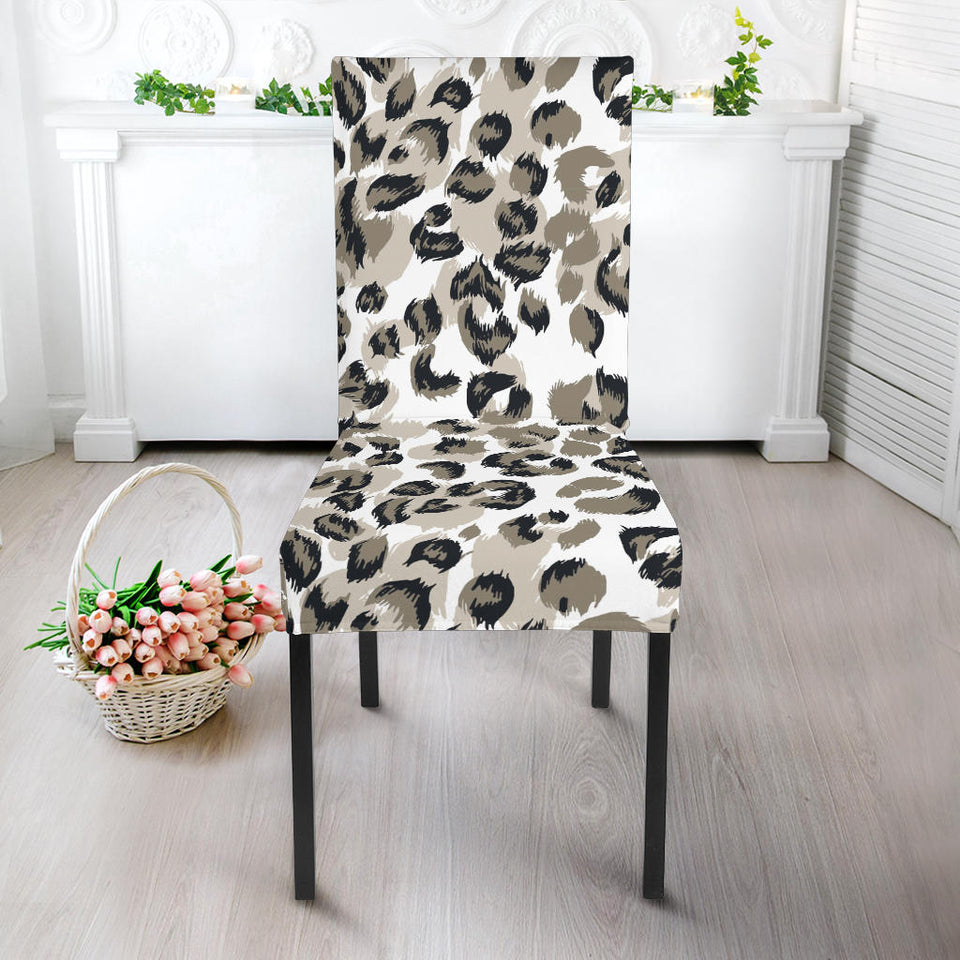 Leopard Skin Print Pattern Dining Chair Slipcover