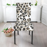 Leopard Skin Print Pattern Dining Chair Slipcover