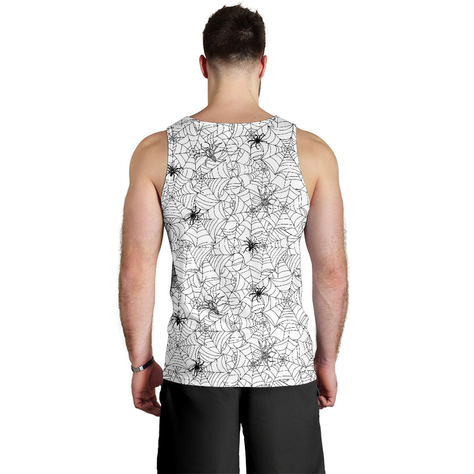 Spider web cobweb pattern Men Tank Top