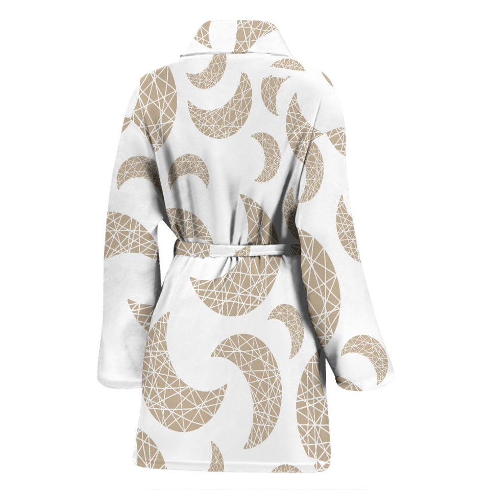 Cool Gold Moon Abstract Pattern Women'S Bathrobe