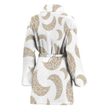 Cool Gold Moon Abstract Pattern Women'S Bathrobe