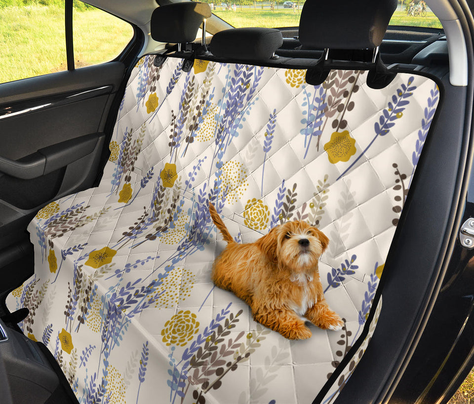 Lavender Modern Pattern Blackground Dog Car Seat Covers