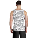 Cute french bulldog head pattern Men Tank Top