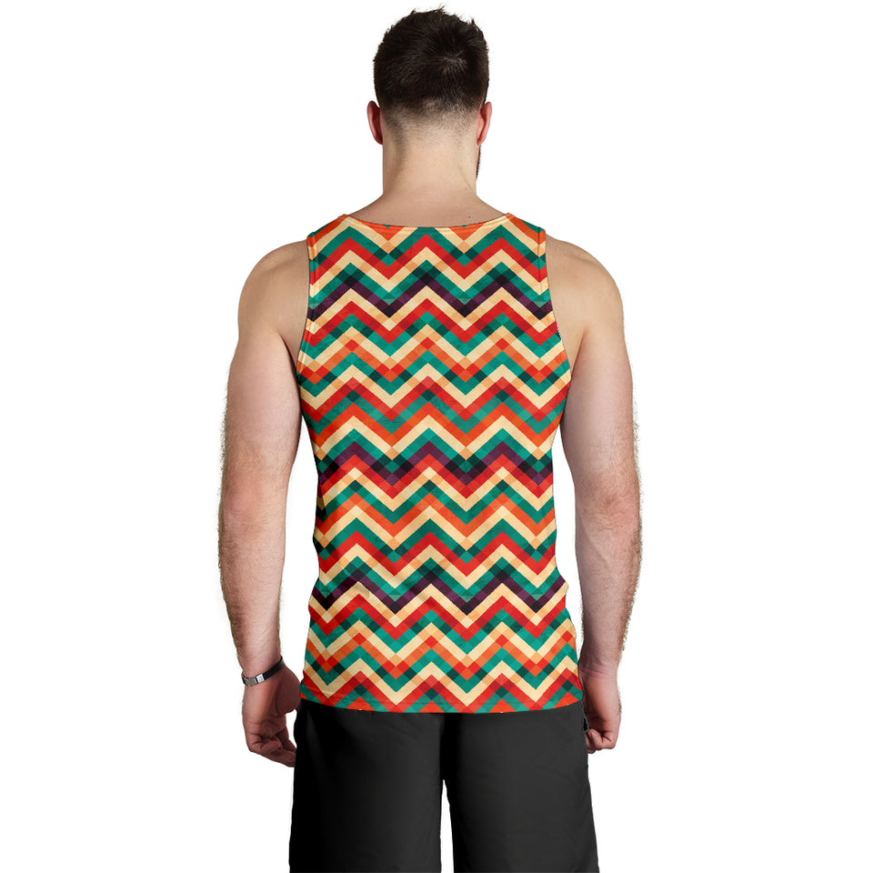 zigzag  chevron colorful pattern Men Tank Top