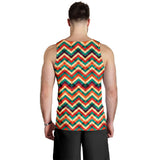 zigzag  chevron colorful pattern Men Tank Top