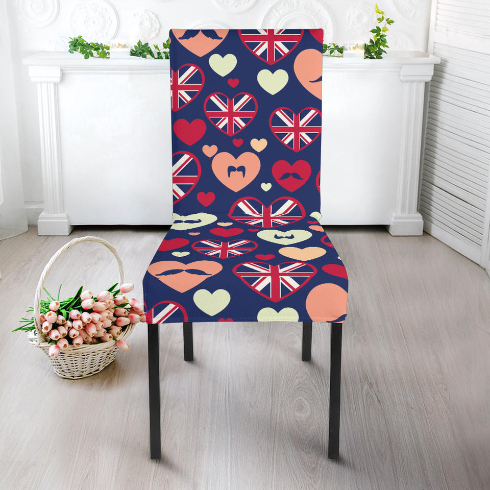 British Pattern Print Design 02 Dining Chair Slipcover