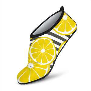 Slice Of Lemon Design Pattern Aqua Shoes