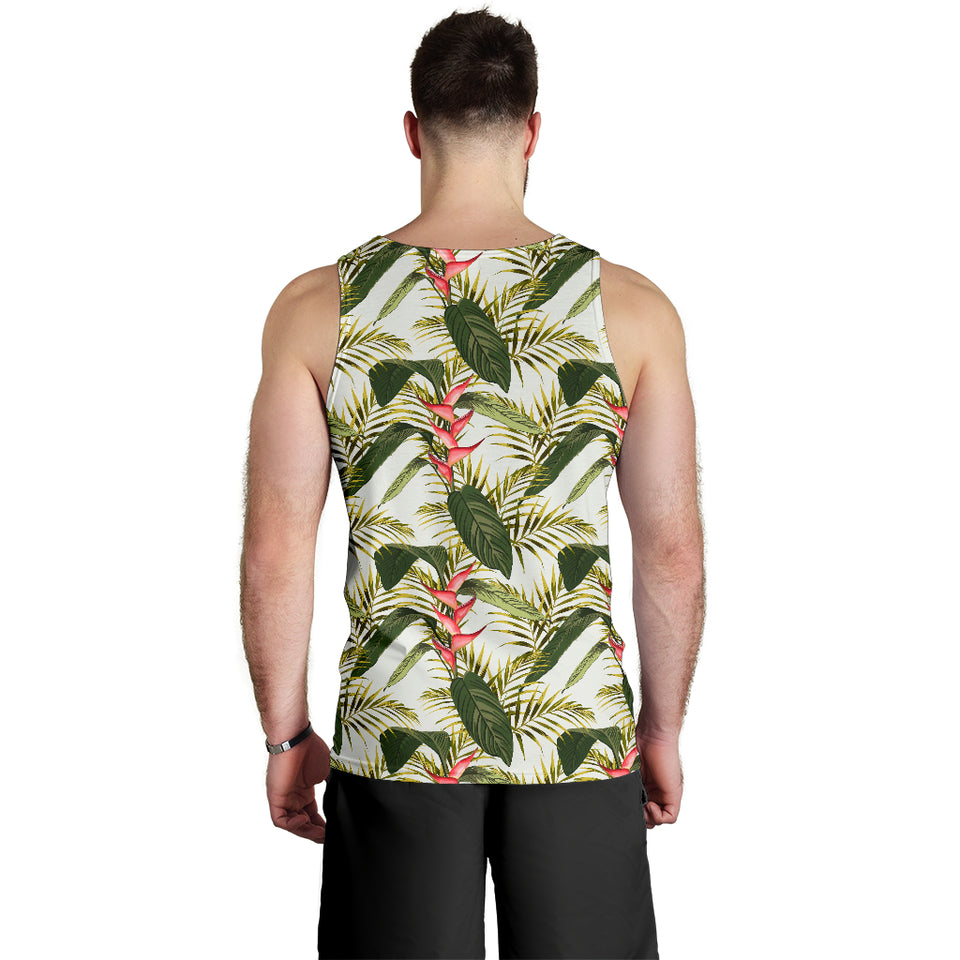 heliconia pattern Men Tank Top