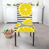 Slice Of Lemon Design Pattern Dining Chair Slipcover