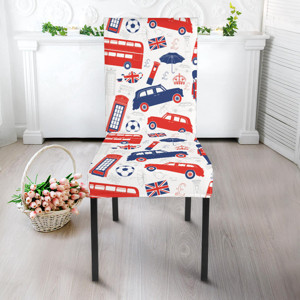 British Pattern Print Design 03 Dining Chair Slipcover