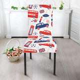 British Pattern Print Design 03 Dining Chair Slipcover