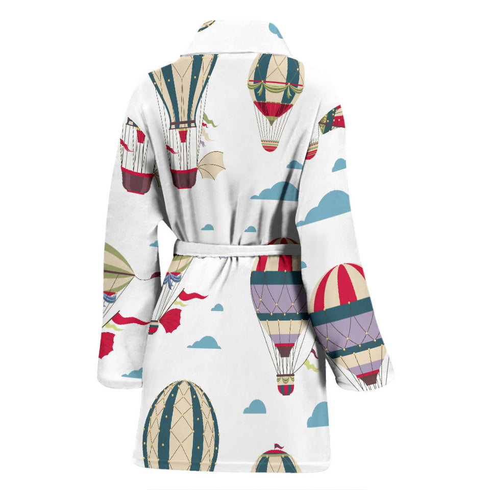 Hot Air Balloon Pattern Women'S Bathrobe