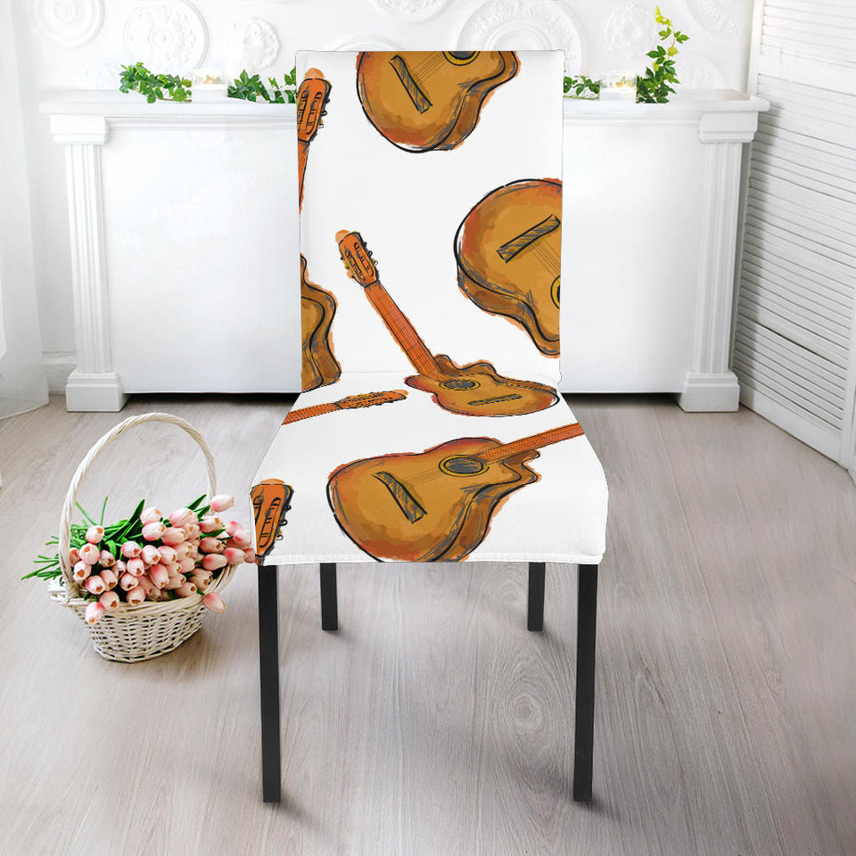Paint Guitar Pattern Dining Chair Slipcover