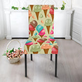 Colorful Ice Cream Pattern Dining Chair Slipcover