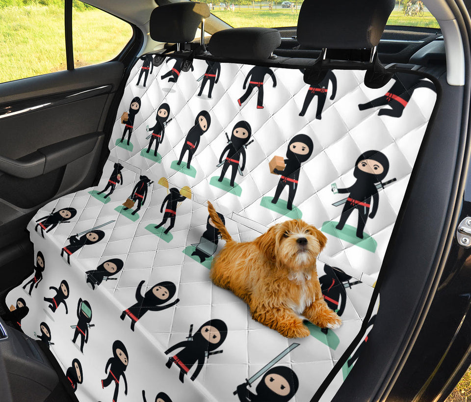Cute Ninja Katana Sword Pattern Dog Car Seat Covers