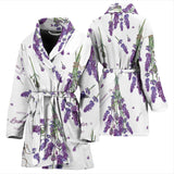 Lavender Flower Design Pattern Women'S Bathrobe