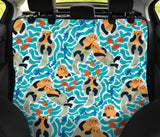 Cute Sea Otters Fishe Sea Urchin Pattern Dog Car Seat Covers