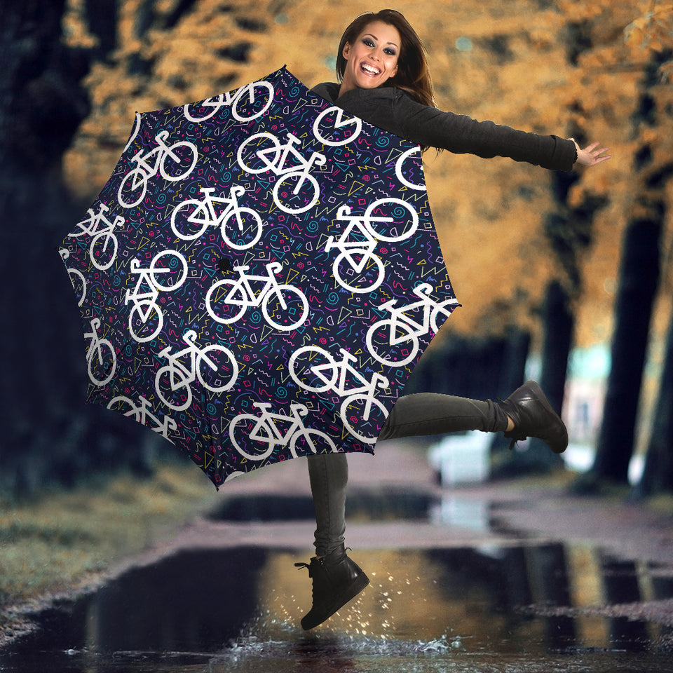 Bicycle Pattern Print Design 03 Umbrella