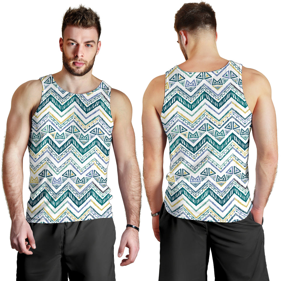 zigzag  chevron paint design pattern Men Tank Top