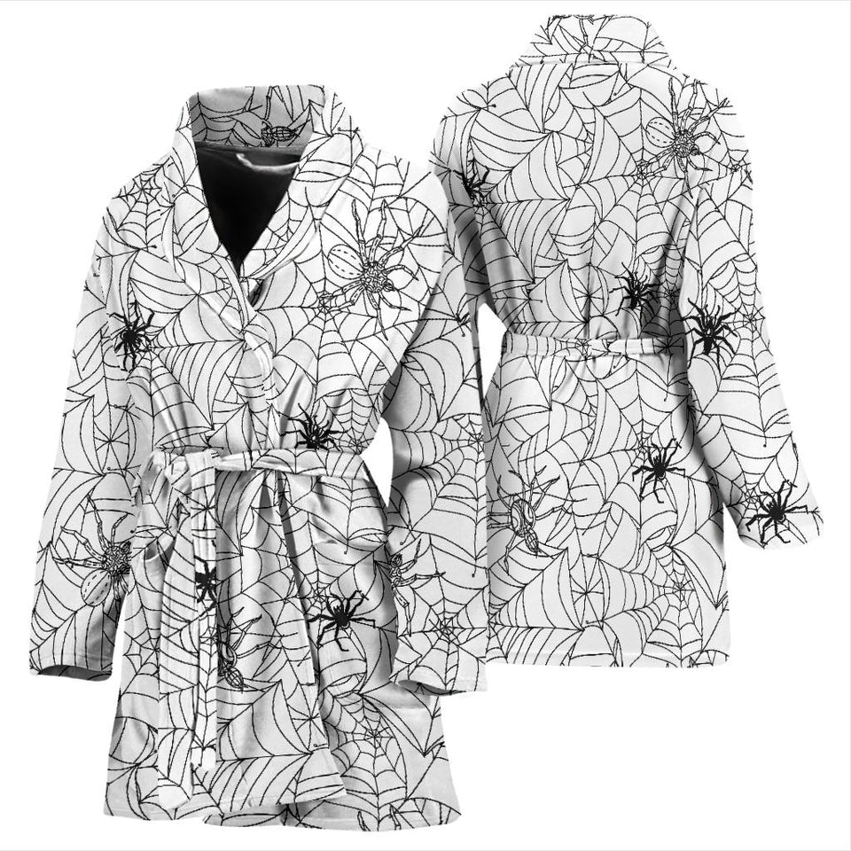 Spider Web Cobweb Pattern Women'S Bathrobe