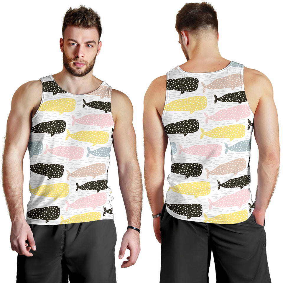 Whale dot pattern Men Tank Top