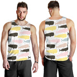 Whale dot pattern Men Tank Top