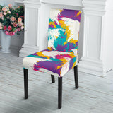 Colorful Crow Illustration Pattern Dining Chair Slipcover