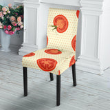 Tomato Dot Background Dining Chair Slipcoverล