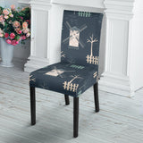 Windmill Tree Pattern Dining Chair Slipcover