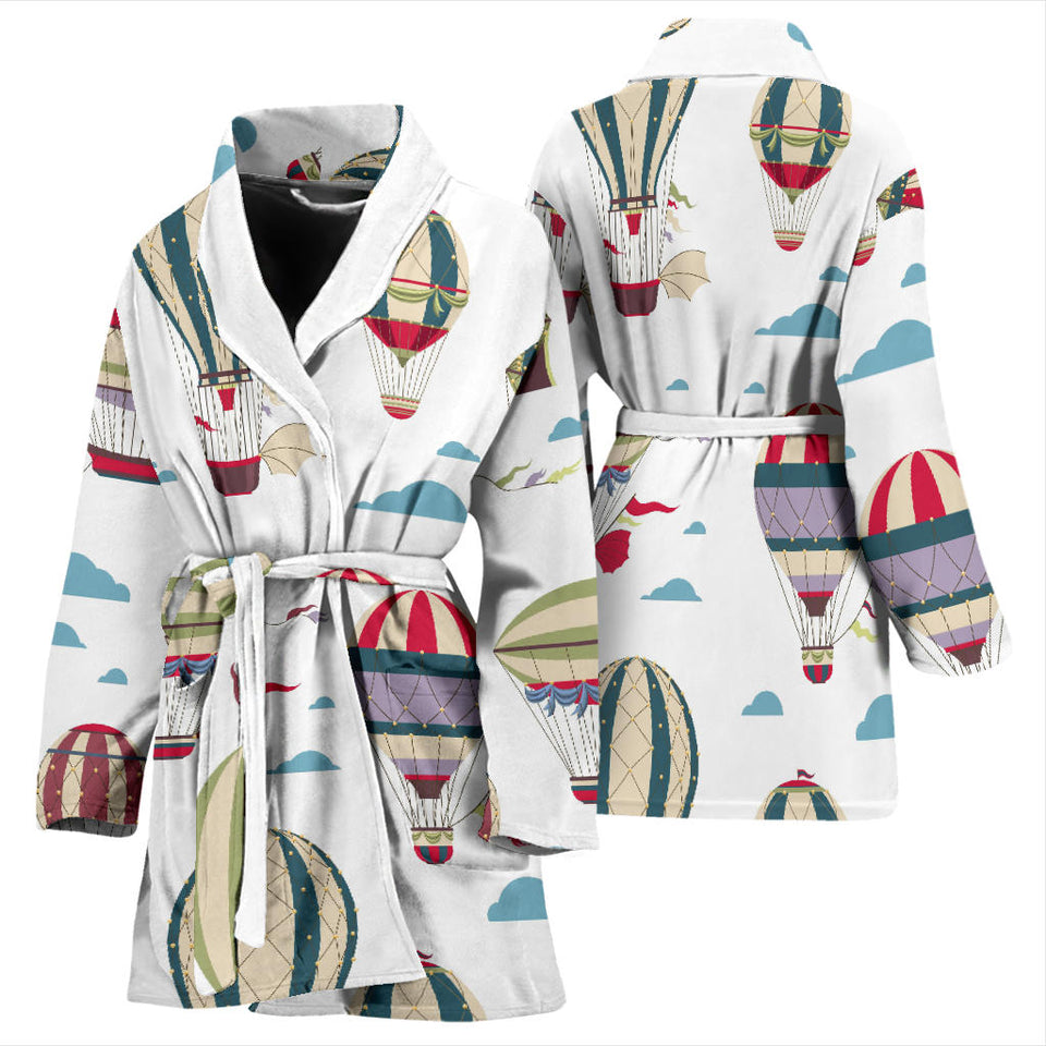 Hot Air Balloon Pattern Women'S Bathrobe