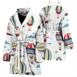Hot Air Balloon Pattern Women'S Bathrobe