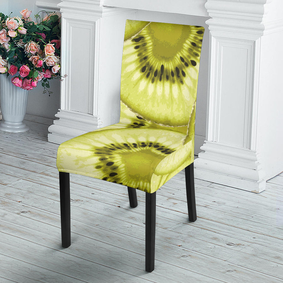 Sliced Kiwi Pattern Dining Chair Slipcover