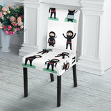 Cute Ninja Katana Sword Pattern Dining Chair Slipcover