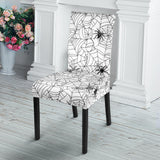 Spider Web Cobweb Pattern Dining Chair Slipcover
