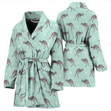 Kangaroo Pattern Background Women'S Bathrobe