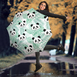 Panda Pattern Tropical Leaves Background Umbrella