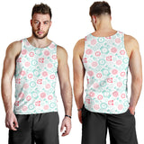 Clock time pattern blackground Men Tank Top