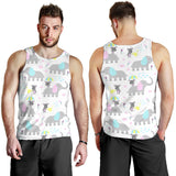 Cute elephant mouse pattern Men Tank Top