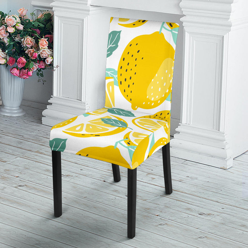 Lemon Design Pattern Dining Chair Slipcover
