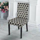 Coffee Bean Abstract Modern Pattern Dining Chair Slipcover