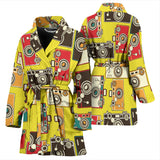 Camera Pattern Print Design 02 Women's Bathrobe