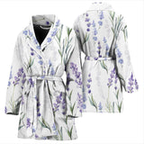 Hand Painting Watercolor Lavender Women'S Bathrobe